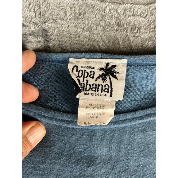 Vintage Copacabana Giraffe Print Dress Size Large Blue Gray Maxi Made in USA - Picture 4 of 9